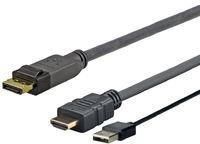 Kabel USB VivoLink Pro HDMI+USB to DP 5M- PROHDMIUSBDP5