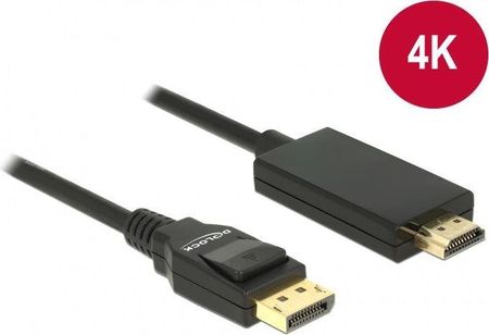 Delock DisplayPort - HDMI 3m Czarny (85318)