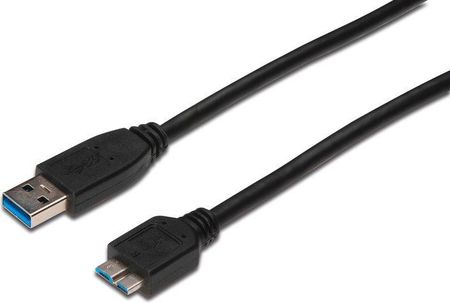 Digitus USB A - Micro USB czarny 1,8m (AK-300116-018-S)