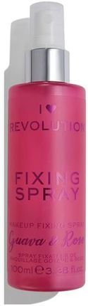 Makeup Revolution I Heart Revolution Fixing Spray Guava & Rose Mgiełka przedłużająca trwałość makijażu 100ml