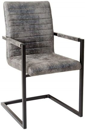 Interior Krzesło Z Podłokietnikami Imperial Vintage Szare 90Cm Z37261