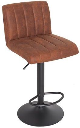 Interior Krzesło Barowe Hooker Porto Mikrofibra Brązowe 88109Cm Z38456