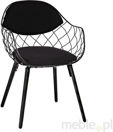 King Home Home Design Krzesło Demon Czarny Metal Ekoskóra Podstawa Bukowa Kh180Dmtblack