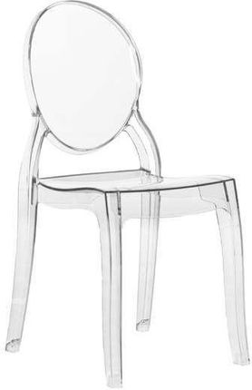 King Home Home Design Krzesło Elizabeth Transparentne Poliwęglan Khpc502Clear
