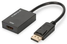 Digitus DisplayPort - HDMI 0.2m Czarny (AK-340415-002-S) 