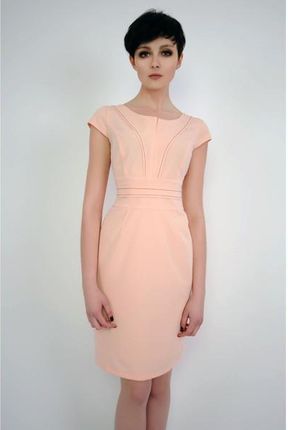 Vera Fashion Wizytowa sukienka w kolorze pudrowym - Tamara