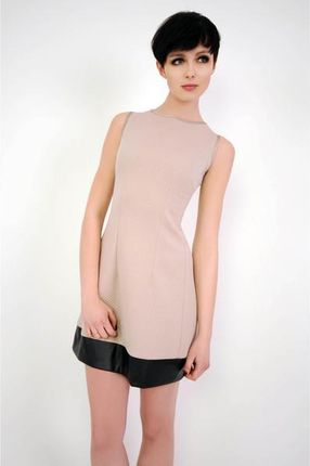 Vera Fashion Sukienka Emilie w kolorze beżowym