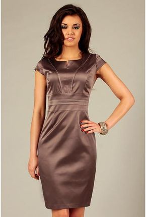 Vera Fashion Wizytowa sukienka w kolorze brązowym - Tamara