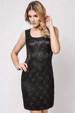 Vera Fashion Sukienka Maja w kolorze czarnym z koronką