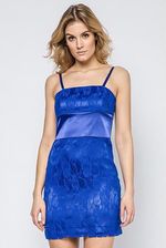 Vera Fashion Sukienka Bella w kolorze niebieskim z koronką