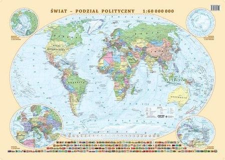 Podkładka Na Biurko Dwustronna Mapa Świat Fizyczno-Administracyjna Eko