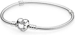 Zdjęcie Pandora Sztywna bransoletka zapięcie srdíčkovým 590719 (długość 18 cm) srebro 925/1000  - Lędziny