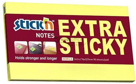 Notes samoprzylepny STICK'N EXTRA STICKY 76x127 neon żółty
