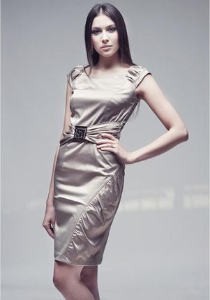 Vera Fashion Sukienka Bianka w kolorze beżowym