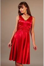 Vera Fashion Czerwona sukienka Edyta - Sukienki handmade