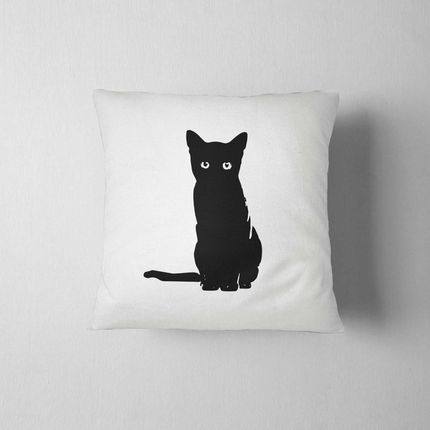 Czarny Kot Poduszka dekoracyjna