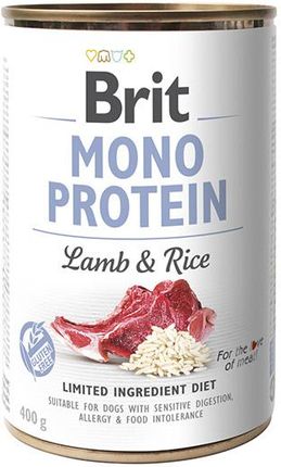 Brit Mono Protein Lamb&Rice 6X400G