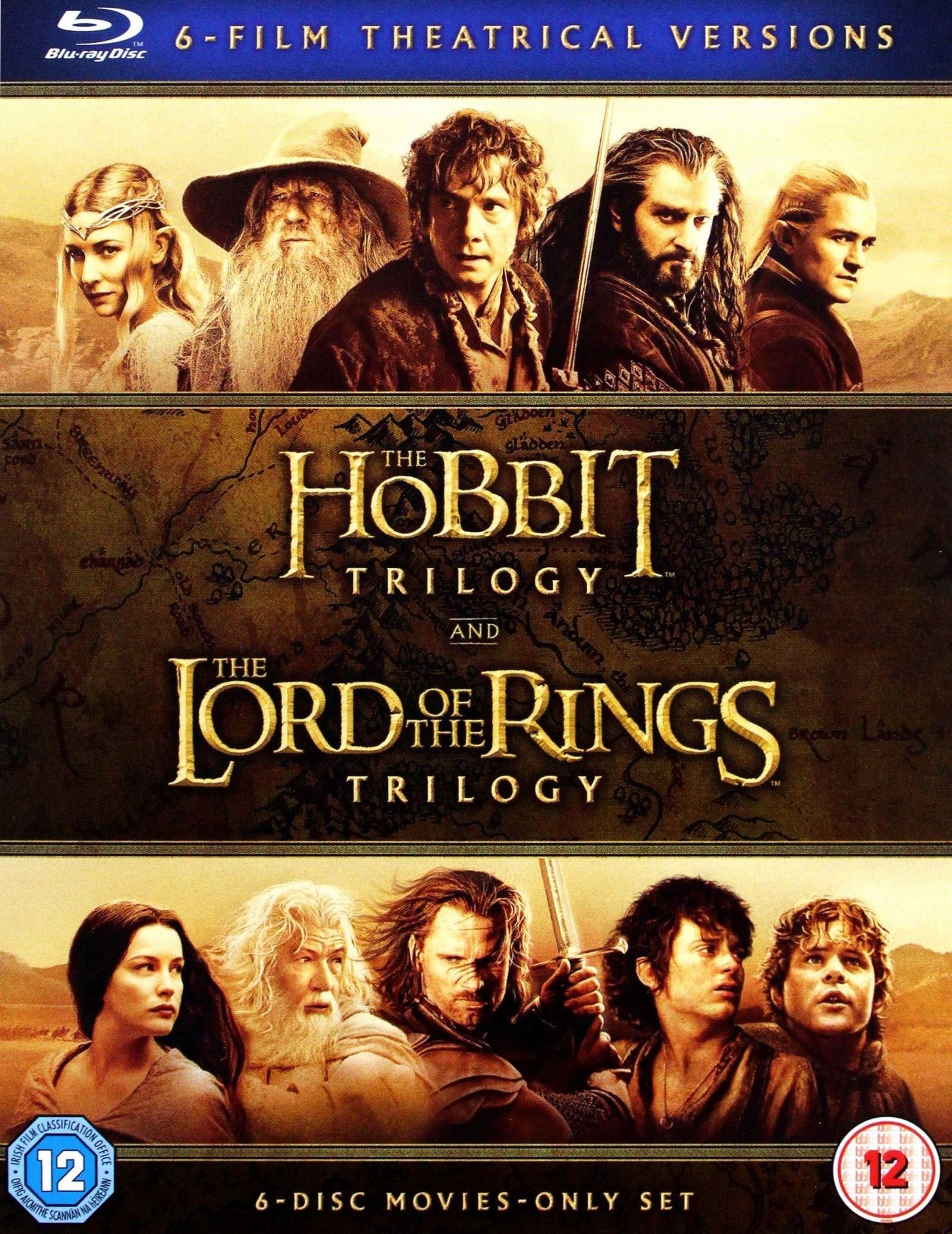 hobbit & lord of the rings trilogy blu ray