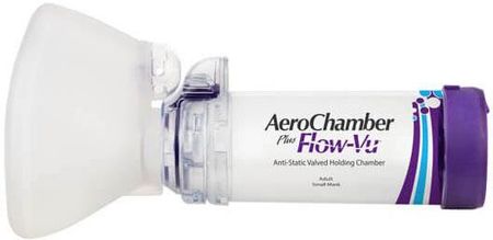 Aerochamber Plus Flow-Vu Small Komora Inhalacyjna Z Maską Dla Dorosłych Fioletowa