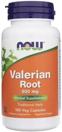 Kapsułki Now Foods Valerian Root Waleriana korzeń 500mg 100 szt.
