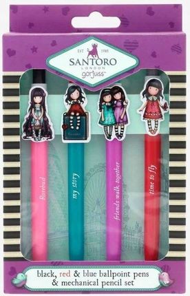 Santoro London Zestaw Kolorowych Długopisów