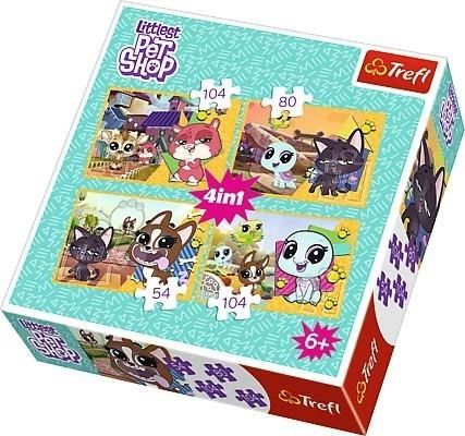 Trefl Puzzle 4W1 Littlest Pet Shop Miłe Wspomnienia 34295