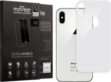 moVear Szkło iPhone X na TYŁ Hartowane 3D PRO (A0IPXG3PB4AGW)
