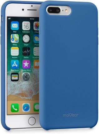 moVear Etui silikonowe iPhone 8/7 Plus Niebieskie silkyCase (AI87PCSC0SHCSH)