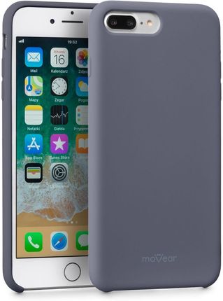 moVear Etui silikonowe iPhone 8/7 Plus Niebieski Grafit silkyCase (AI87PCSC0NBCGB)