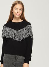 Sinsay - Sweter z frędzlami - Czarny - zdjęcie 1