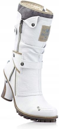 Kozaki Mustang biały 42 XL 922255 bonprix - Ceny i opinie - Ceneo.pl