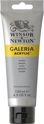 Winsor & Newton Galeria 120ml Metallic Silver Farba Akrylowa