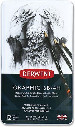 Derwent Zestaw Ołówków 6B-4H Designer 12szt