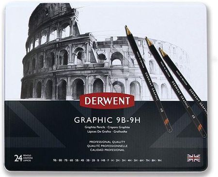 Derwent Zestaw Ołówków 9H-9B Graphic