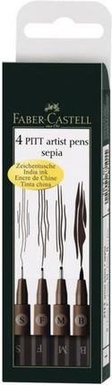 Faber Castell Pitt Artist Pen Sepia Etui 4szt