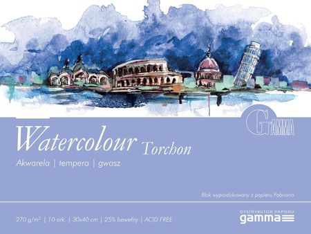 Gamma Blok Watercolour Torchon 270G Do Akwareli 30x40
