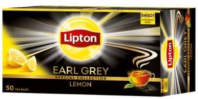 Lipton Earl Grey Lemon Herbata Czarna 100G 50 Torebek 