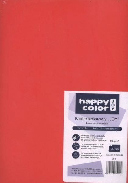 Zdjęcie Karton kolorowy Happy Color Joy A4 25 arkuszy pomidorowy - Piaski