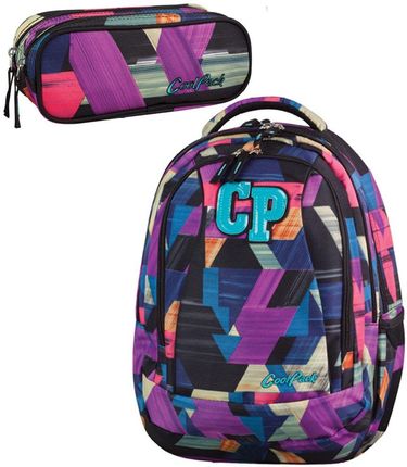 Coolpack Zestaw szkolny Color strokes - plecak Combo i piórnik Clever