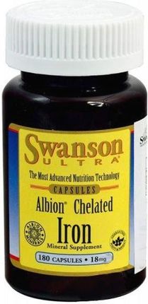 Swanson Albion Chelat Zelaza Ferrochel Iron 180 kapsułek 