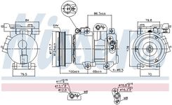 NISSENS Kompresor klimatyzacji 890232 - Sprężarki klimatyzacji