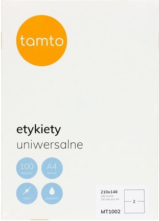 Etykiety uniwersalne 210x148/2 białe Tamto (100)