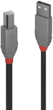 Lindy Kabel USB 2.0 A-B czarny Anthra Line 0,2m  LY36670