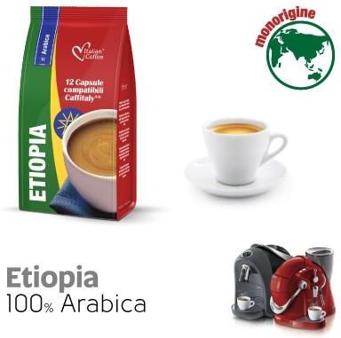 Etiopia 100% Arabica Monorigine Kapsułki Do Cafissimo 12 Kapsułek
