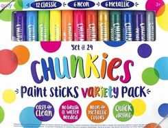 Zdjęcie Kolorowe Baloniki Farba W Kredce 24Szt Chunkies Paint Sticks - Nowe Brzesko