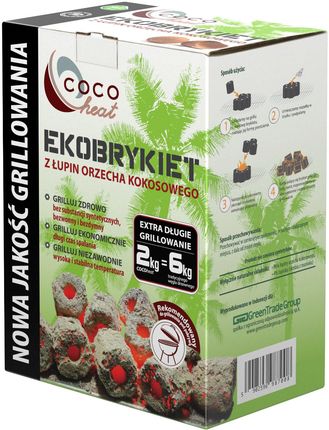 Coco farm Brykiet Kokosowy Cocoheat Eko Grill 2Kg