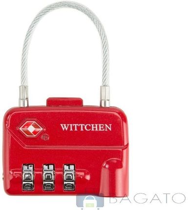 Kłódka Kłódeczka do walizki TSA szyfr Wittchen 024 - czerwony