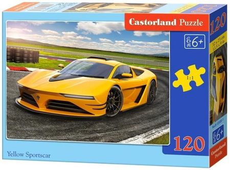 Castor Puzzle 120El. Żółte Sportowe Auto 