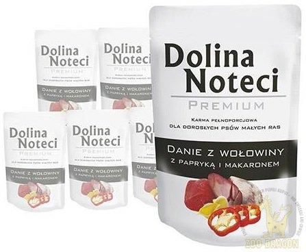 Dolina Noteci Premium Dla Małych Ras Danie Z Wołowiny Z Papryką I Makaronem 12X100G