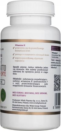 Progress Labs Witamina K2 MK-7 z Natto Forte 120 kaps - zdjęcie 2